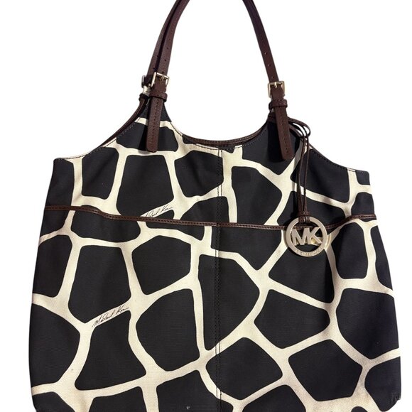 Michael Kors Handbag – Giraffe Print Brown Canvas (NWT) - Picture 1 of 5